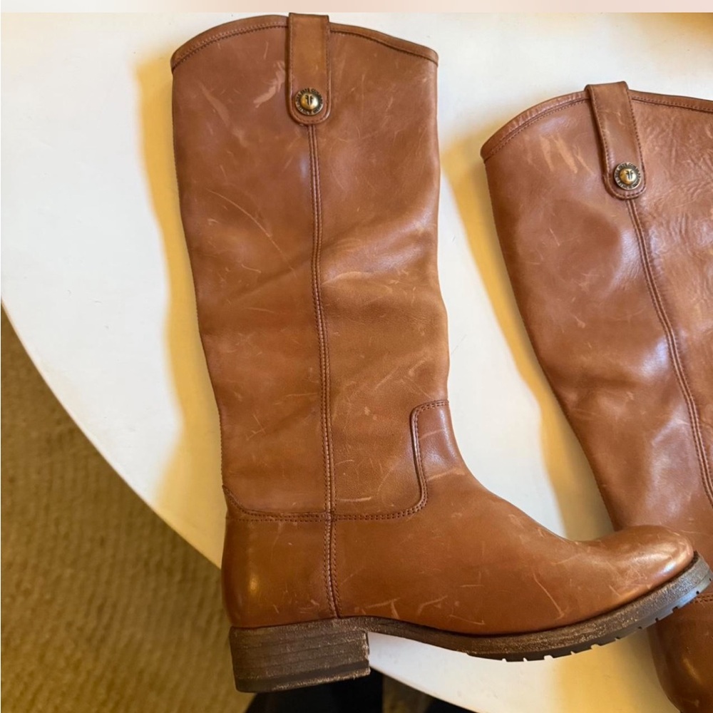 FRYE Melissa Boot Brown Leather knee high